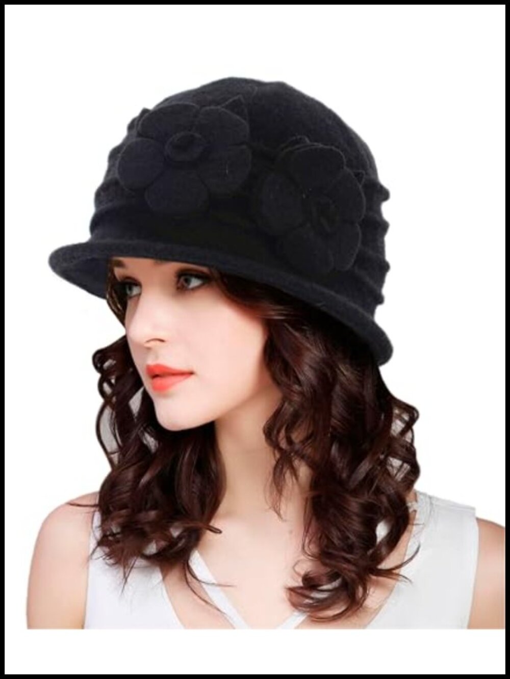 Wool Felt Cloche Fedora Church Hat 1920s Vintage Fascinator